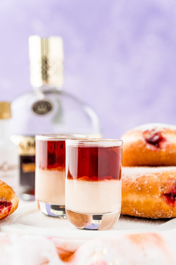 Jelly Donut Shot Cocktail Recipe Sugar And Soul Co