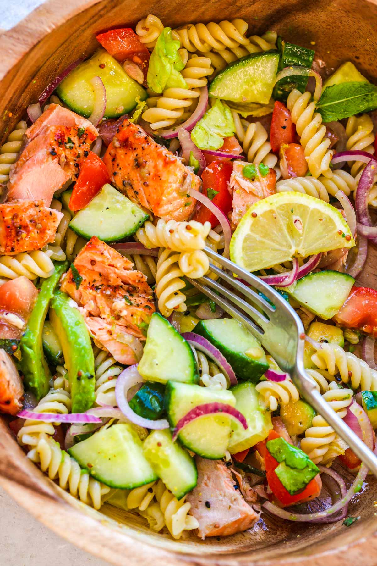 Salmon Pasta Salad Recipe Sugar And Soul