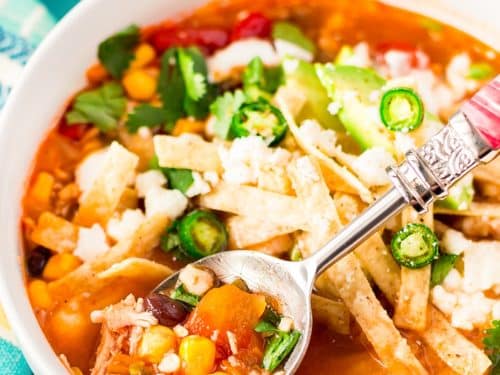 Slow Cooker Chicken Tortilla Soup - Spicy Southern Kitchen