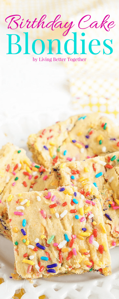 Birthday Cake Blondies 