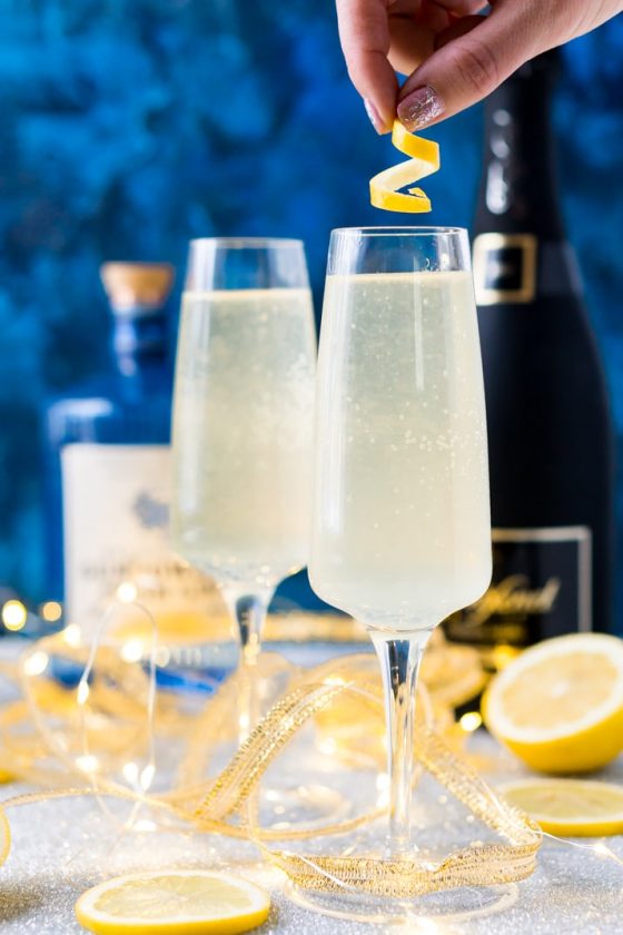 French 75 Champagne Cocktail Recipe | Sugar & Soul