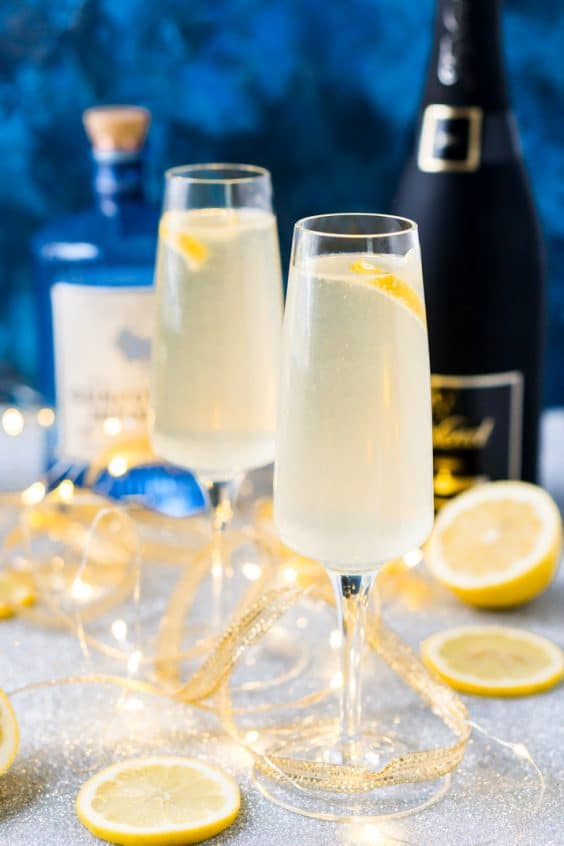 French 75 Champagne Cocktail Recipe | Sugar &amp; Soul