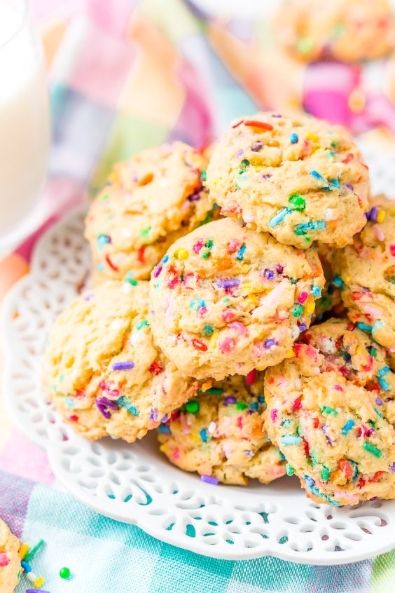 Birthday Cake Pudding Cookies