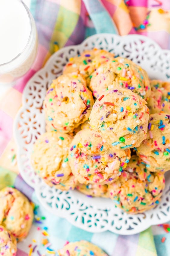 Birthday Cake Pudding Cookies