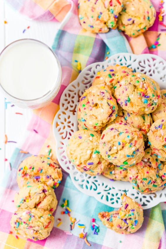 Birthday Cake Pudding Cookies