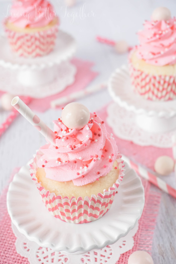 Strawberry Milkshake Cupcakes - Sugar and Soul