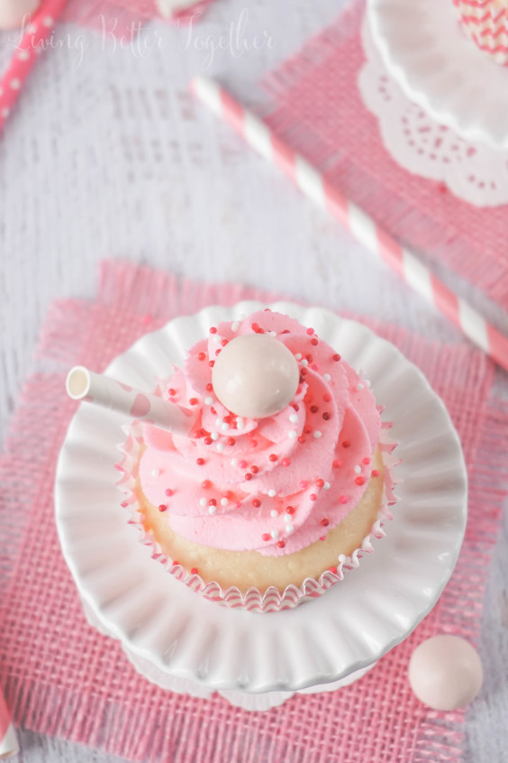 Strawberry Milkshake Cupcakes - Sugar and Soul