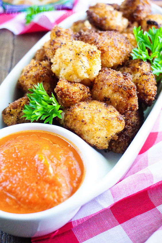 Fried Risotto Bites with Roasted Red Pepper Sauce | Sugar & Soul