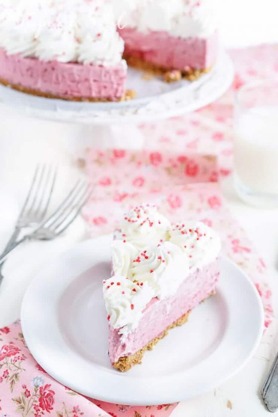 No Bake Raspberry Cheesecake - Sugar and Soul