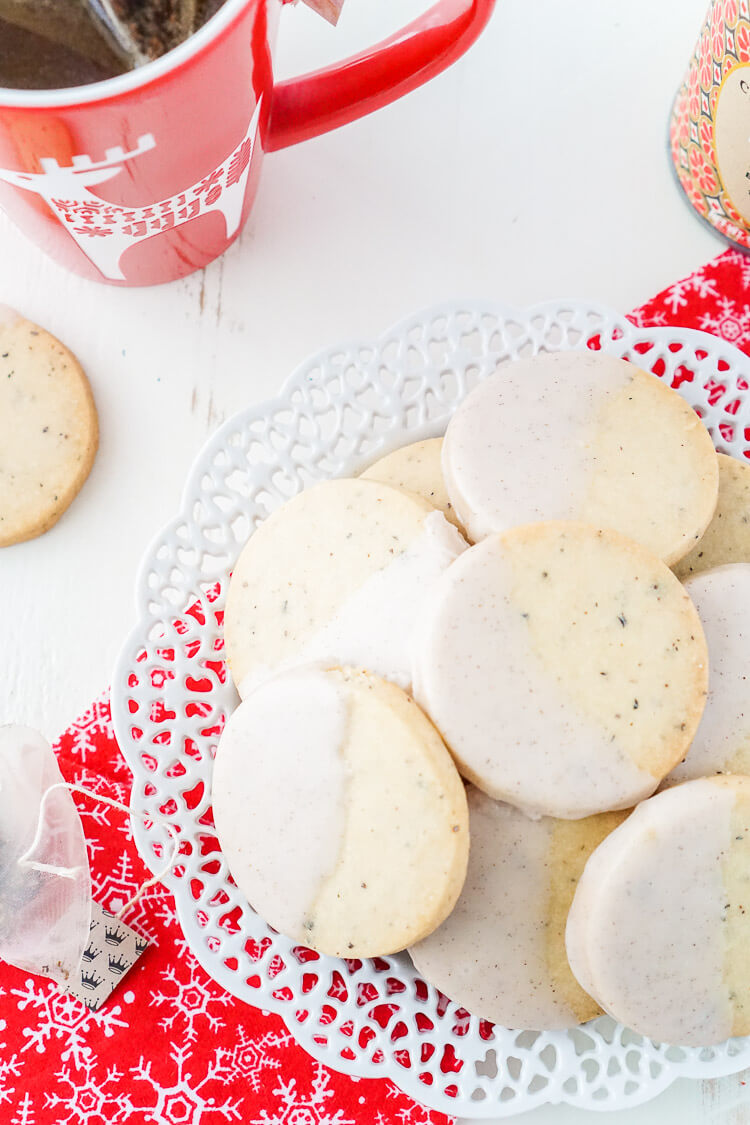 Cinnamon Black Tea Shortbread Cookies | Sugar and Soul