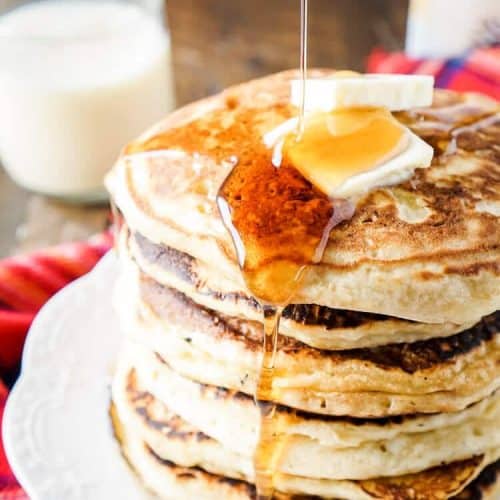 Eggnog Ricotta Pancakes - Sugar and Soul