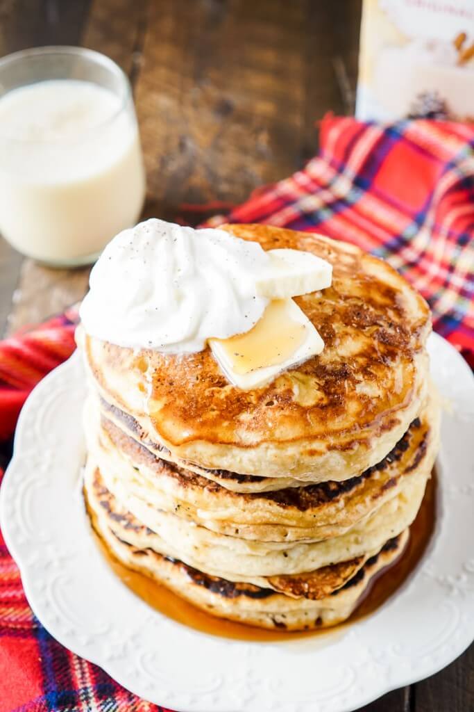 Eggnog Ricotta Pancakes - Sugar and Soul