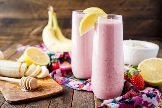 Strawberry Banana Lemon Smoothie - Sugar and Soul