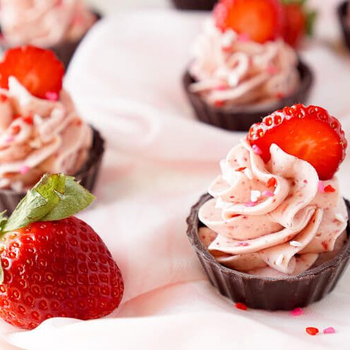 Strawberry Mousse Cups - Sugar and Soul