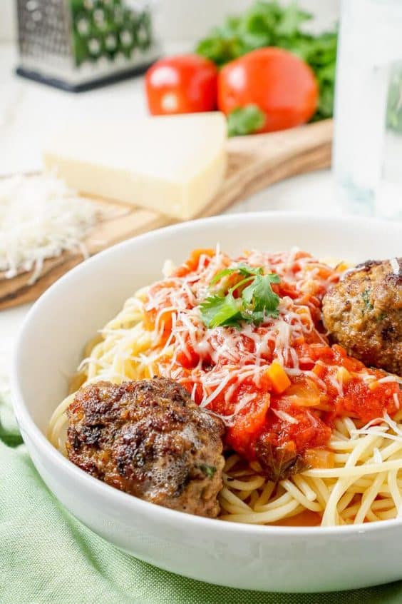 Homemade Spaghetti and Meatballs - Sugar and Soul