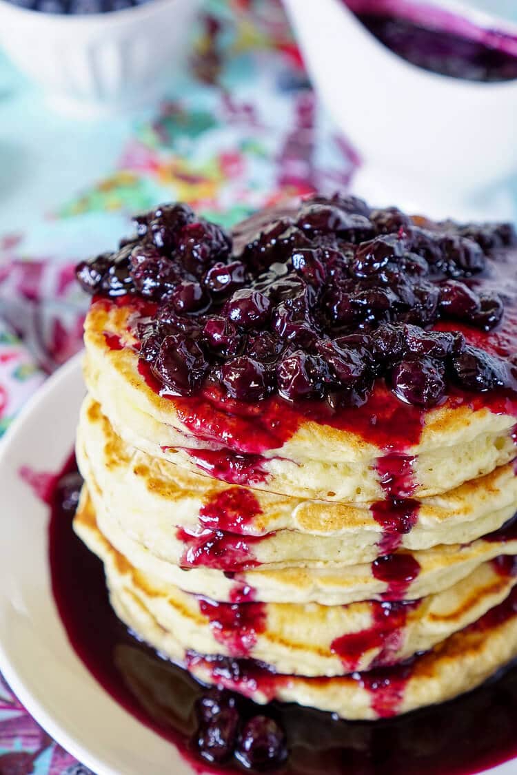 Lemon Ricotta Pancakes - Sugar and Soul