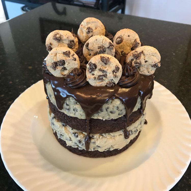 Chocolate Chip Cookie Dough Cake Sugar And Soul