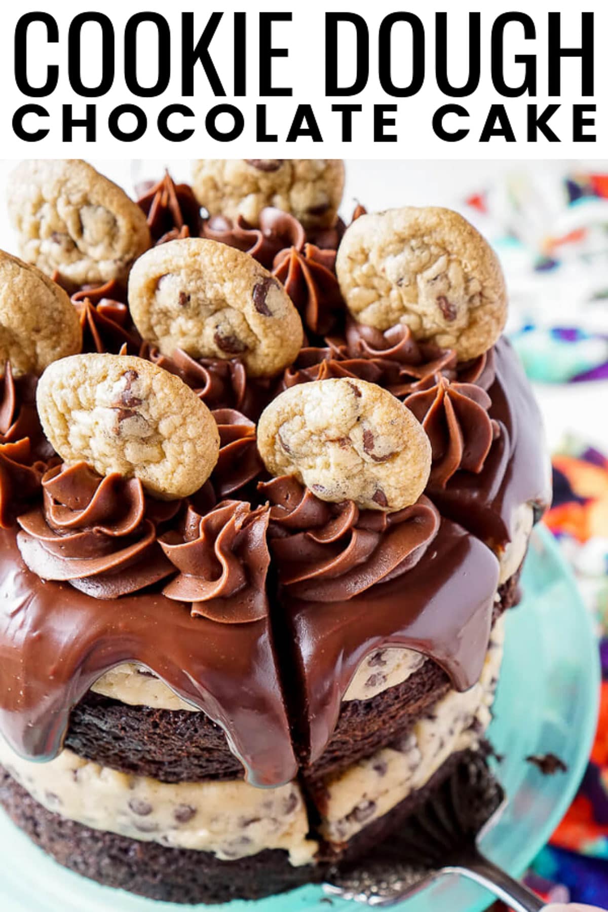 Double Chocolate Peanut Butter Chocolate Chip Cookie Dough Cake - Melanie  Makes