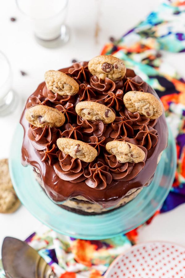 Chocolate Chip Cookie Dough Cake - Sugar And Soul