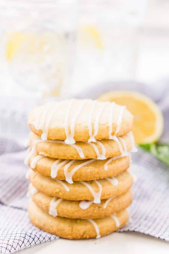 Easy Lemon Basil Shortbread Cookies - Sugar And Soul