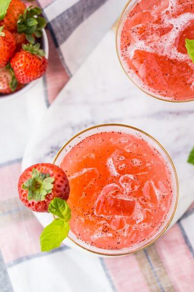 Strawberry Champagne Punch Recipe - Sugar and Soul