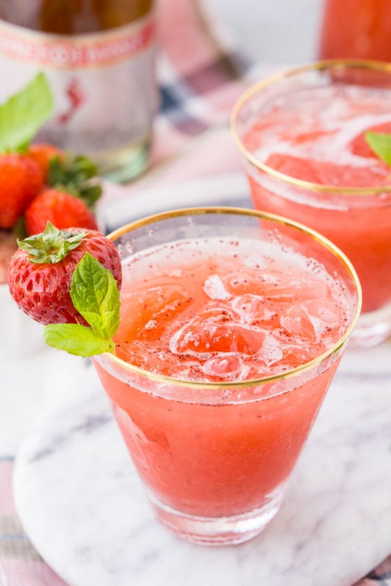 Strawberry Champagne Punch Recipe - Sugar and Soul