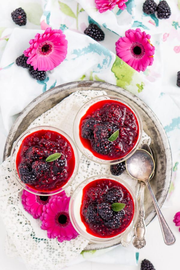 Blackberry Buttermilk Panna Cotta Recipe | Sugar & Soul