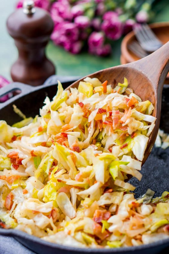 Easy Irish Fried Cabbage and Bacon Recipe Sugar and Soul