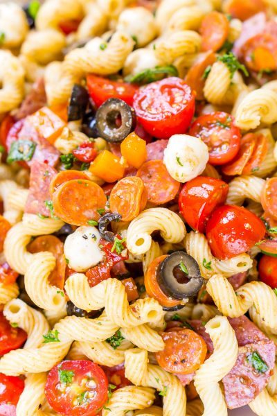 Easy Antipasti Pasta Salad Recipe - Sugar and Soul