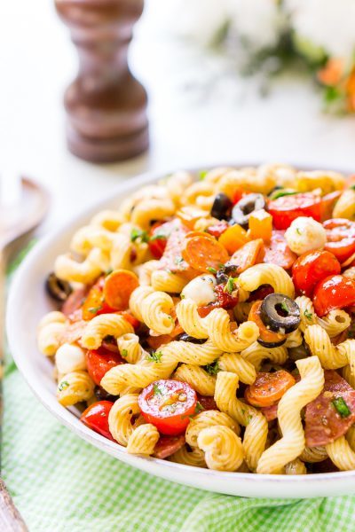 Easy Antipasti Pasta Salad Recipe - Sugar and Soul