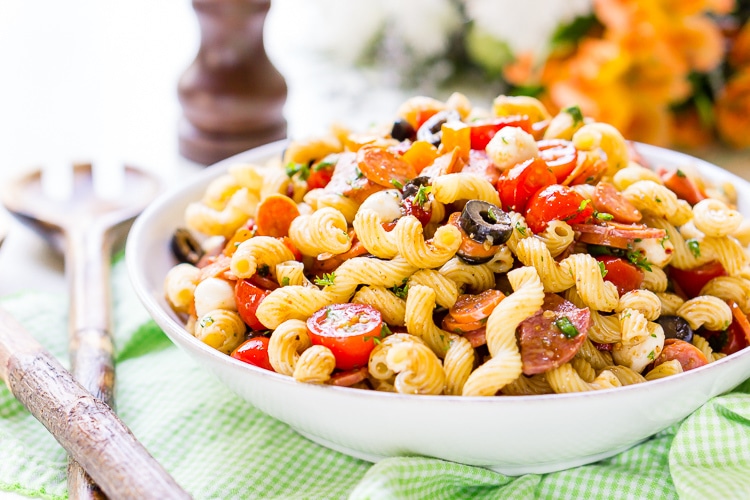 Easy Antipasti Pasta Salad Recipe - Sugar And Soul