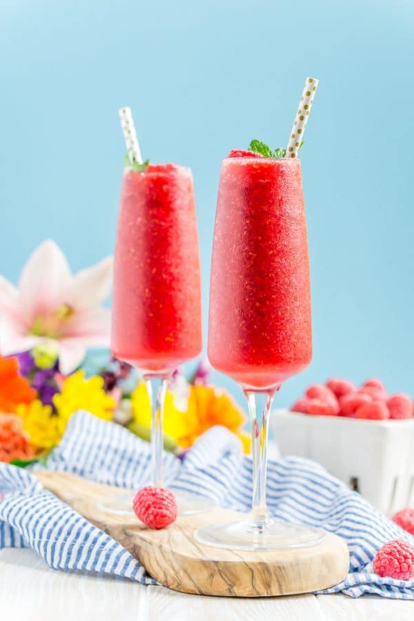 Raspberry Champagne Slushies Recipe - Sugar and Soul