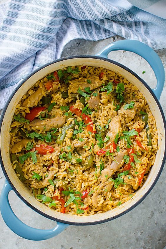 Chicken Fajita Rice Dinner Recipe - Sugar and Soul