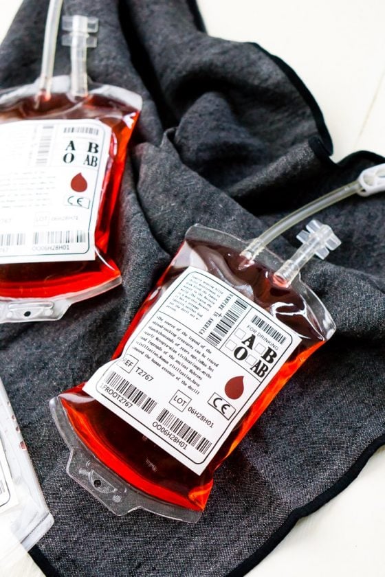 2-Ingredient Blood Bag Cocktail Recipe - Sugar And Soul