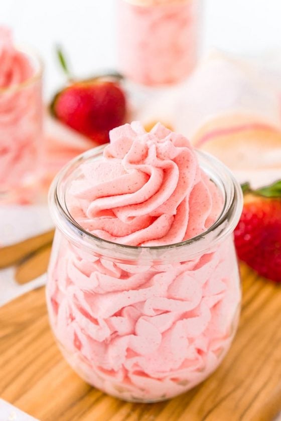 Easy Whipped Strawberry Frosting Recipe | Sugar & Soul