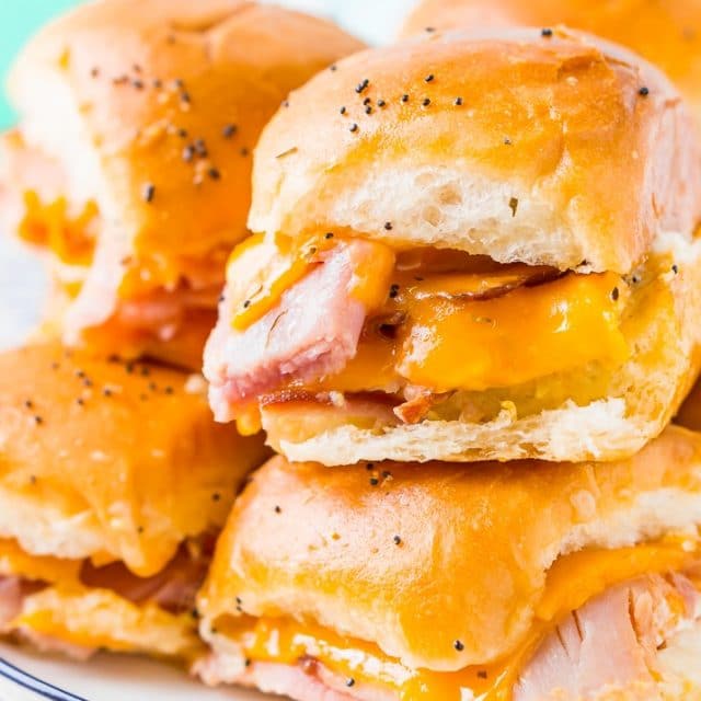 Hawaiian Roll Ham and Cheese Sliders - Sugar and Soul