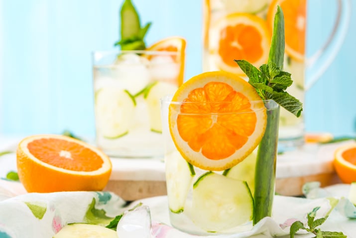 Mint Orange Cucumber Water Recipe Sugar Soul