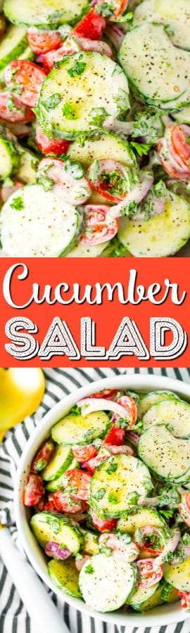 Easy Cucumber Tomato Salad Recipe | Sugar & Soul