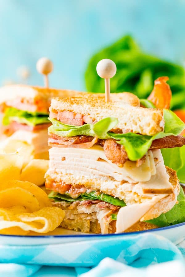 Classic Turkey Club Sandwich Recipe Sugar And Soul