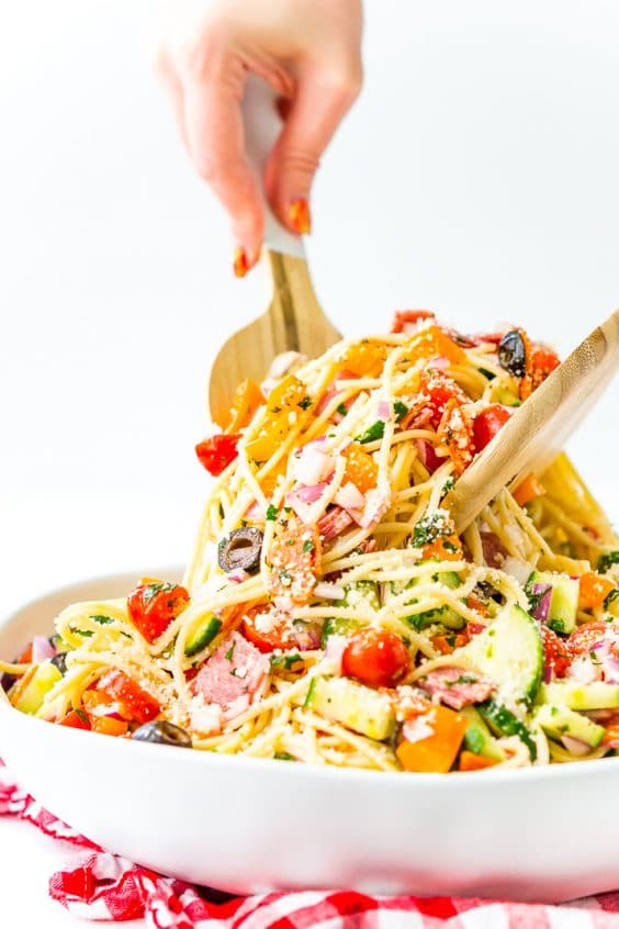 Easy Spaghetti Salad Recipe Sugar and Soul