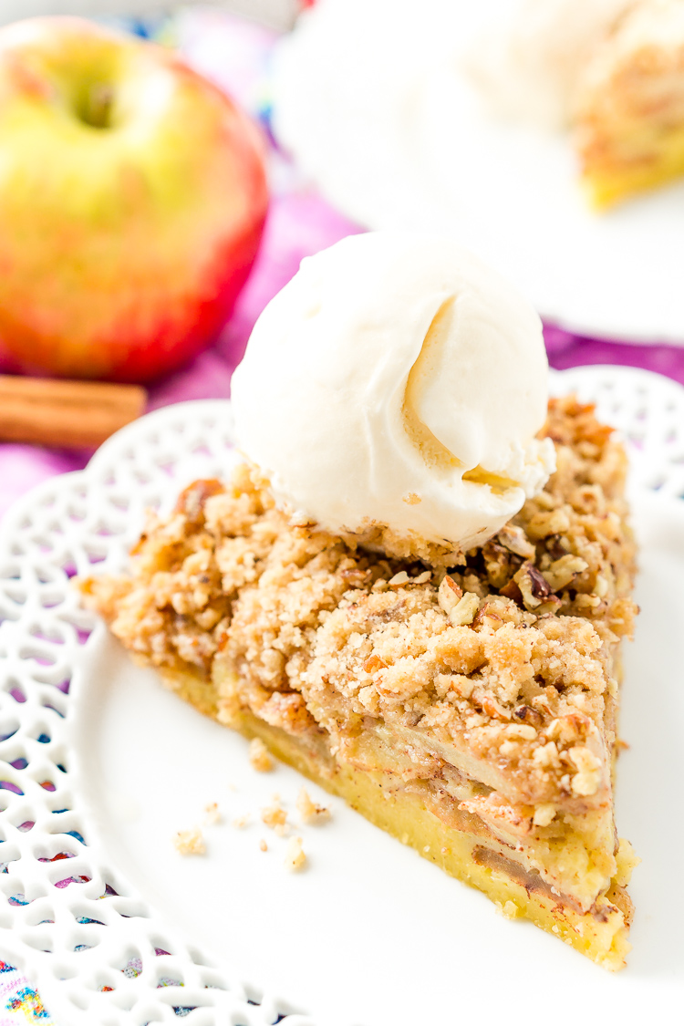 french apple pie with icing