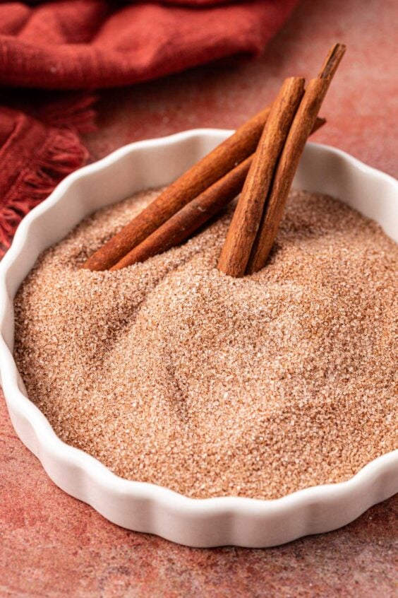 Cinnamon sugar in a bowl.