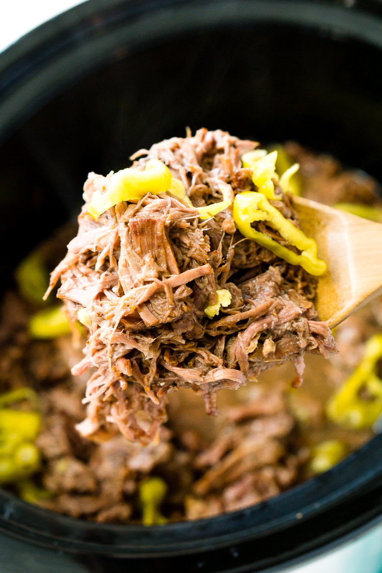 Slow Cooker Italian Beef Recipe | Sugar and Soul Co