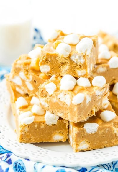 These Peanut Butter Marshmallow Squares are an easy old-fashioned no-bake treat made with just 3-ingredients and 5 minutes of prep!