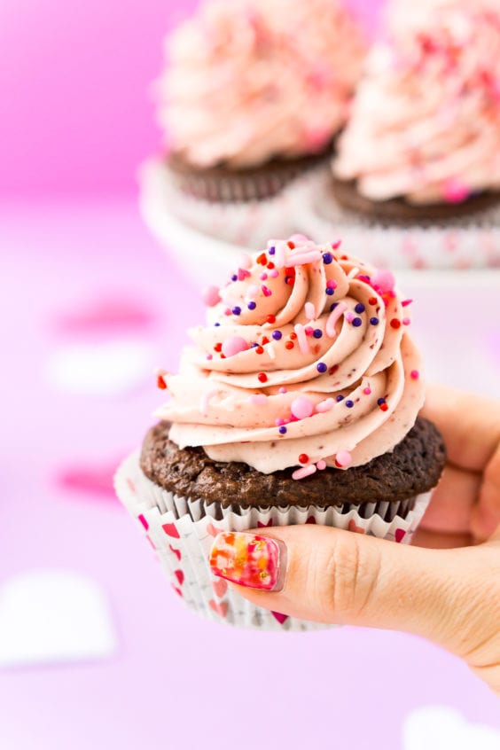 Strawberry Chocolate Cupcakes Recipe | Sugar & Soul