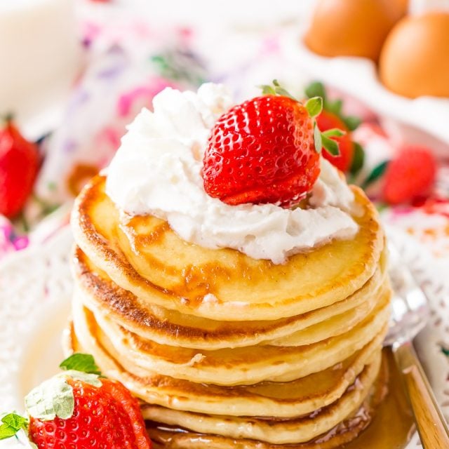 Cream Cheese Pancakes Recipe | Sugar & Soul Co