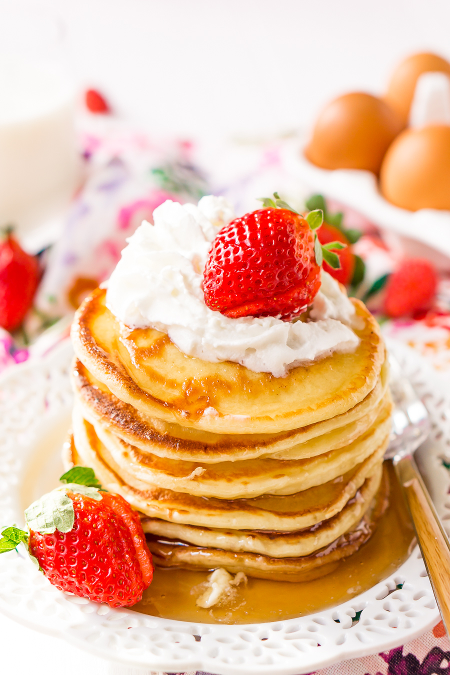 Cream Cheese Pancakes Recipe | Sugar & Soul Co