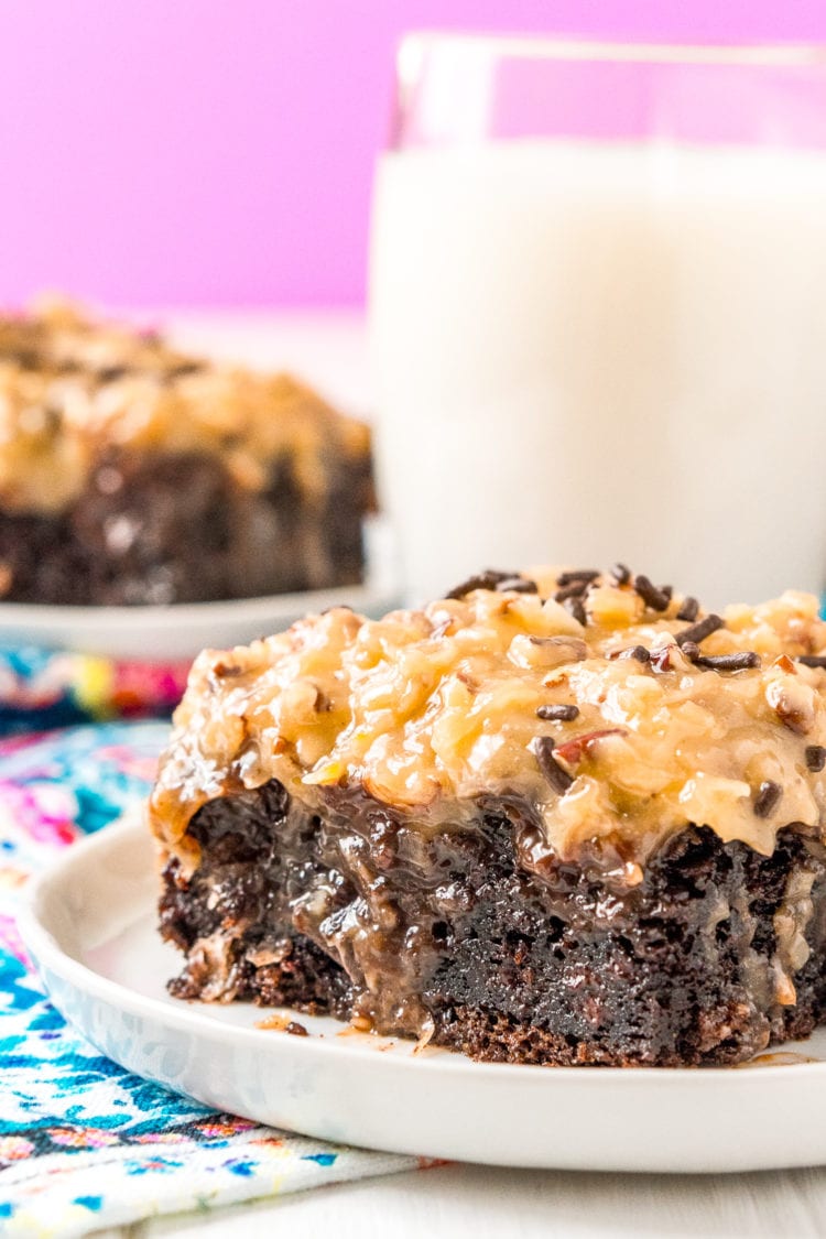 German Chocolate Poke Cake Recipe | Sugar and Soul