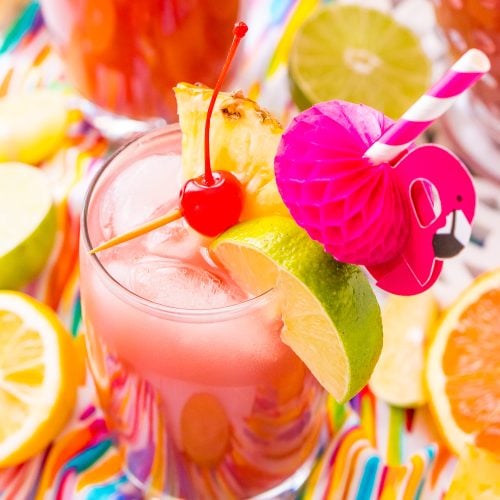 Tropical Rum Punch (Fruity Party Punch using the 1, 2, 3, 4 Method!)