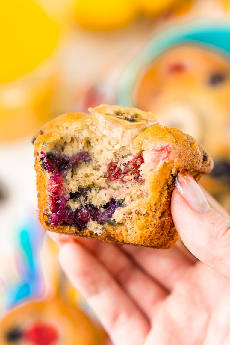 Banana Berry Muffins Recipe Sugar and Soul Co